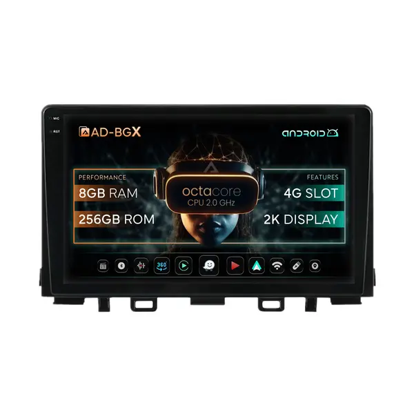 Navigatie Kia Rio (2017-2024), Android, X-Octacore 8GB RAM + 256GB ROM, 9.5 Inch - AD-BGX9008+AD-BGRKIT222