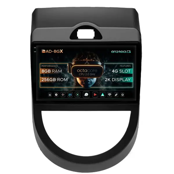 Navigatie Kia Soul (2009-2013), Android, X-Octacore 8GB RAM + 256GB ROM, 9.5 Inch - AD-BGX9008+AD-BGRKIT215V2