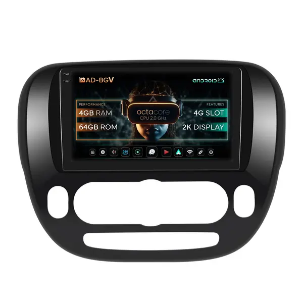 Navigatie Kia Soul (2014-2019), Android, V-Octacore 4GB RAM + 64GB ROM, 9.5 Inch - AD-BGV9004+AD-BGRKIT233V1