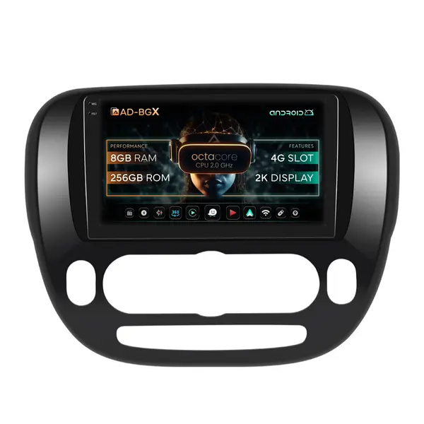 Navigatie Kia Soul (2014-2019), Android, X-Octacore 8GB RAM + 256GB ROM, 9.5 Inch - AD-BGX9008+AD-BGRKIT233V1