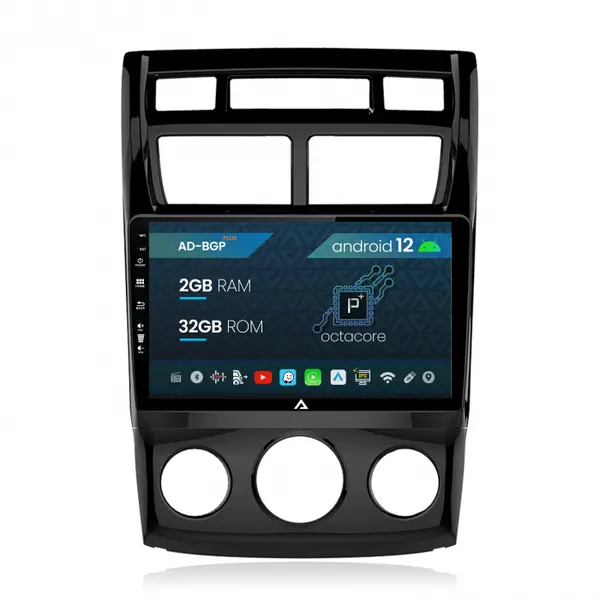 Navigatie Kia Sportage (2005-2010) M AC, Android 12, P-Octacore 2GB RAM + 32GB ROM, 9 Inch - AD-BGP9002+AD-BGRKIT148S