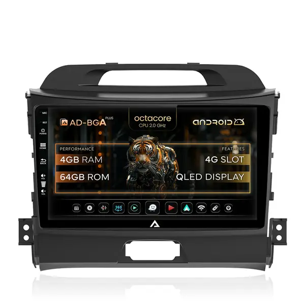 Navigatie Kia Sportage (2010-2016), Android, A-Octacore 4GB RAM + 64GB ROM, 9 Inch - AD-BGA9004+AD-BGRKIT146