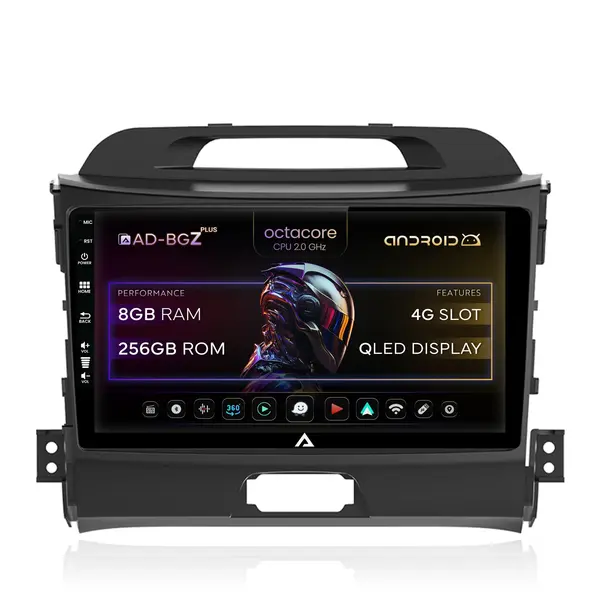 Navigatie Kia Sportage (2010-2016), Android, Z-Octacore 8GB RAM + 256GB ROM, 9 Inch - AD-BGZ9008+AD-BGRKIT146