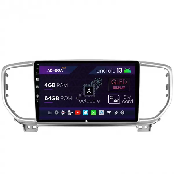 Navigatie Kia Sportage (2018+), Android 13, A-Octacore 4GB RAM + 64GB ROM, 9 Inch - AD-BGA9004+AD-BGRKIT150