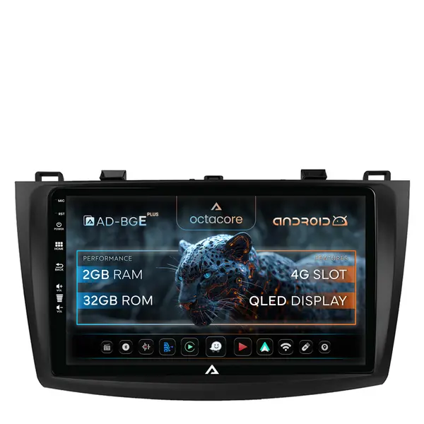 Navigatie Mazda 3 (2009-2013), Android, E-Octacore 2GB RAM + 32GB ROM, 9 Inch - AD-BGE9002+AD-BGRKIT320