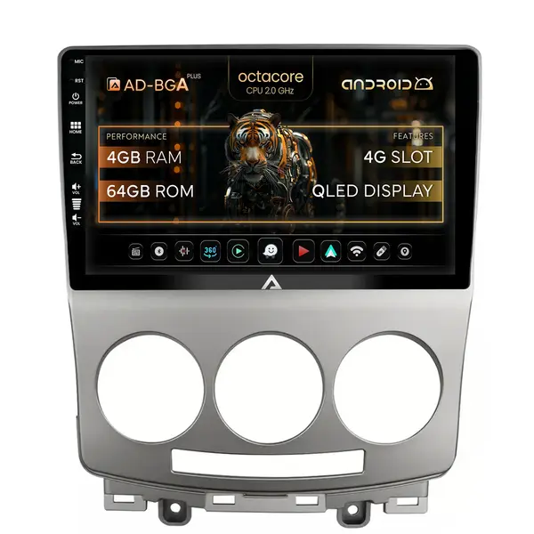 Navigatie Mazda 5 (2005-2010), Android, A-Octacore 4GB RAM + 64GB ROM, 9 Inch - AD-BGA9004+AD-BGRKIT324