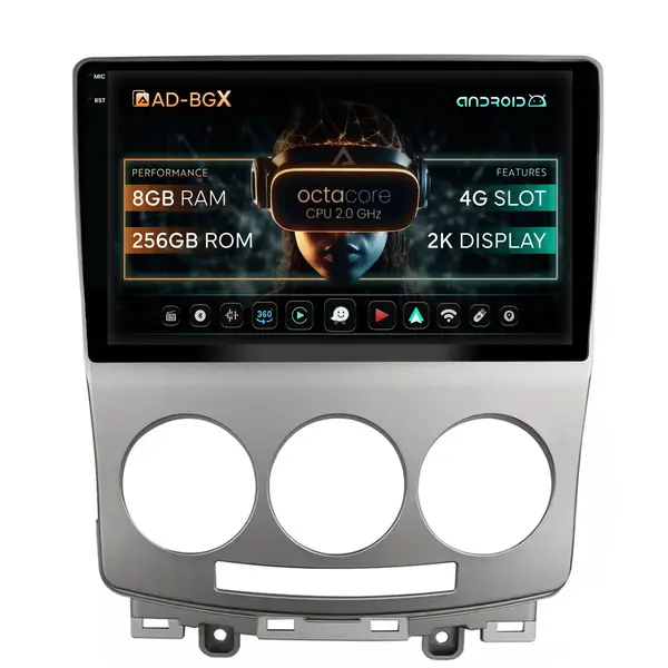 Navigatie Mazda 5 (2005-2010), Android, X-Octacore 8GB RAM + 256GB ROM, 9.5 Inch - AD-BGX9008+AD-BGRKIT324