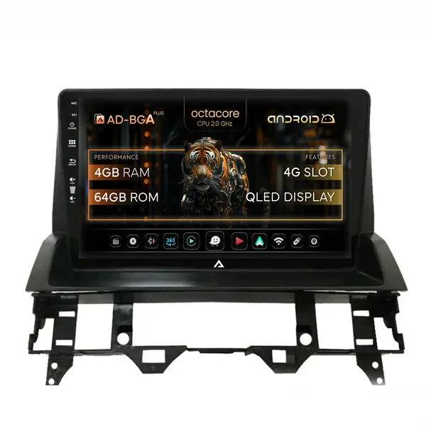 Navigatie Mazda 6 (2002-2008), Android, A-Octacore 4GB RAM + 64GB ROM, 10.1 Inch - AD-BGA10004+AD-BGRKIT321V2