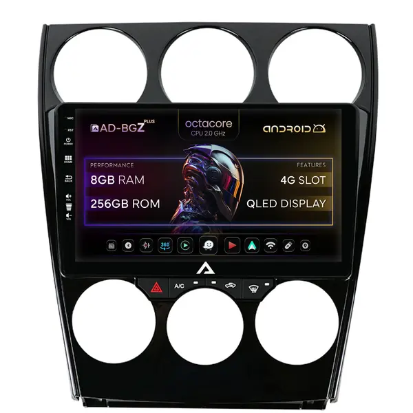 Navigatie Mazda 6 (2002-2008), Android, Z-Octacore 8GB RAM + 256GB ROM, 9 Inch - AD-BGZ9008+AD-BGRKIT321