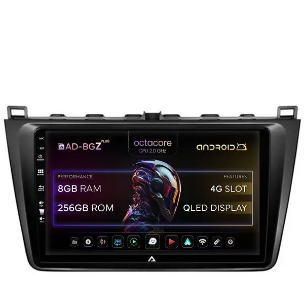 Navigatie Mazda 6 (2008-2013), Android, Z-Octacore 8GB RAM + 256GB ROM, 9 Inch - AD-BGZ9008+AD-BGRKIT328
