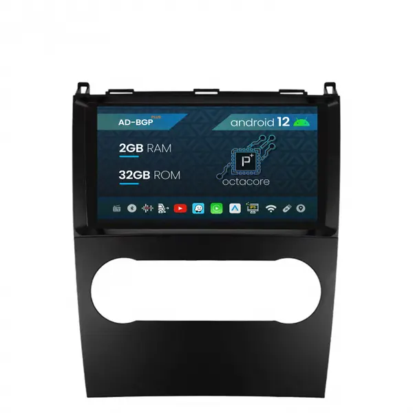 Navigatie Mercedes Benz A B Class (2004-2011), Android 12, P-Octacore 2GB RAM + 32GB ROM, 9 Inch - AD-BGP9002+AD-BGRKIT420