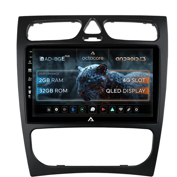 Navigatie Mercedes Benz C-Class W203 (2000-2005), Android, E-Octacore 2GB RAM + 32GB ROM, 9 Inch - AD-BGE9002+AD-BGRKIT416
