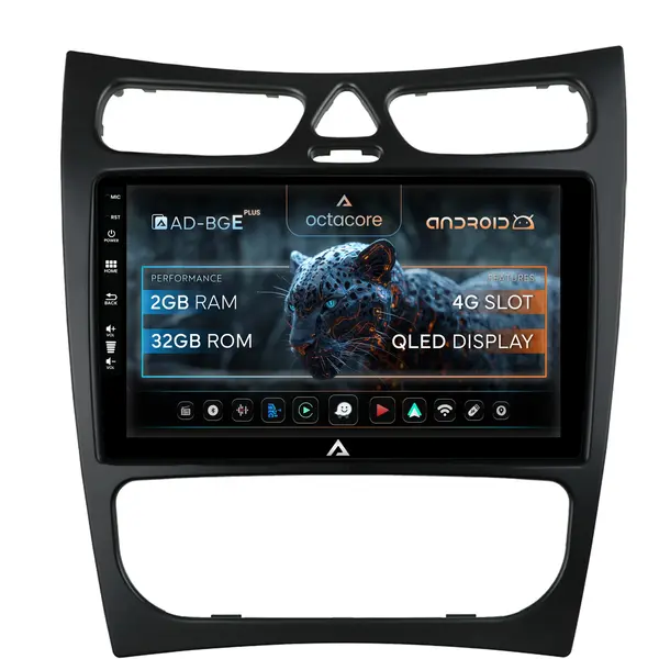 Navigatie Mercedes Benz CLK W209 (2000-2005) (2000-2005), Android, E-Octacore 2GB RAM + 32GB ROM, 9 Inch - AD-BGE9002+AD-BGRKIT416V2