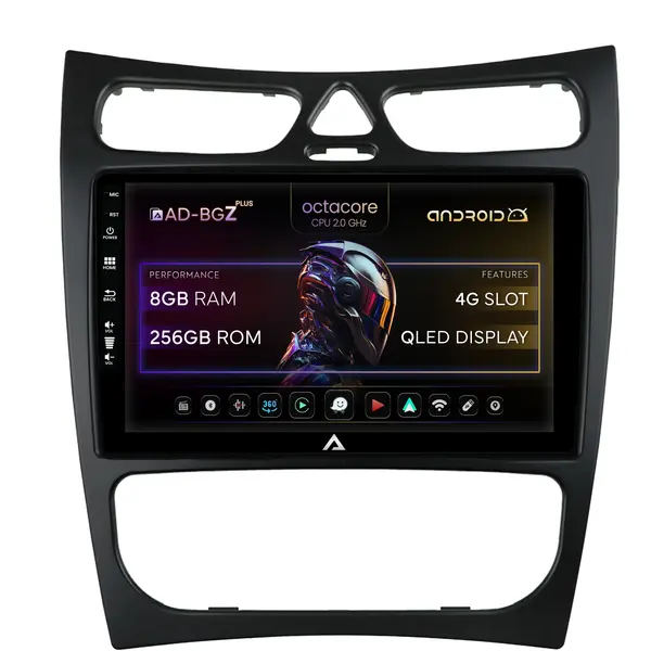 Navigatie Mercedes Benz CLK W209 (2000-2005) (2000-2005), Android, Z-Octacore 8GB RAM + 256GB ROM, 9 INCH - AD-BGZ9008+AD-BGRKIT416