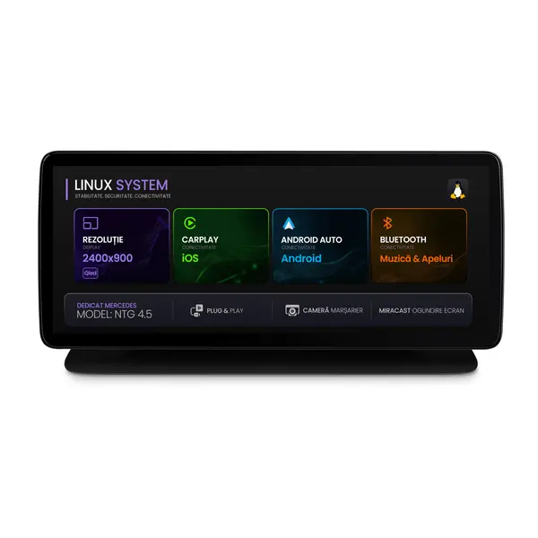 Navigatie Mercedes Benz CLS W218 2013, Linux OS OEM, NTG 4.5, CarPlay Android Auto Wireless, MirrorLink, Camera AHD, 12.3 Inch -