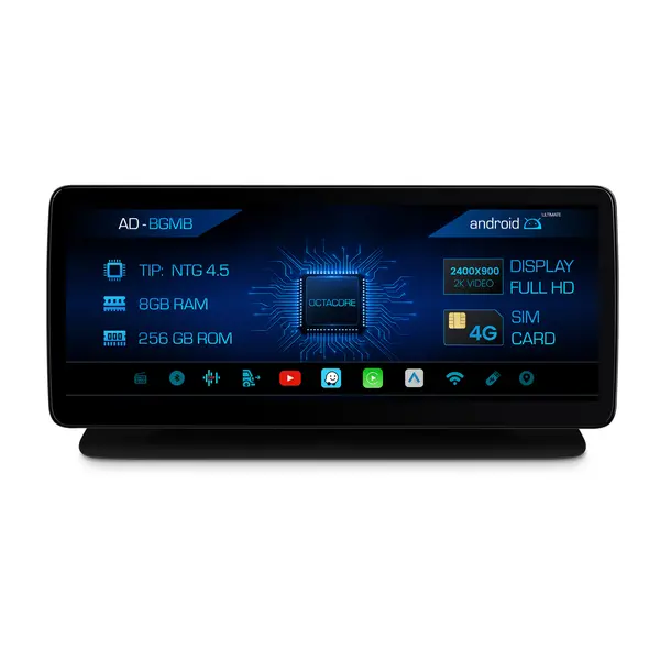 Navigatie Mercedes Benz CLS W218 2013, NTG 4.5, Android, MB-Octacore, 8GB RAM + 256GB ROM, 12.3 Inch - AD-BGMB1200845+AD-BGRKITMB012
