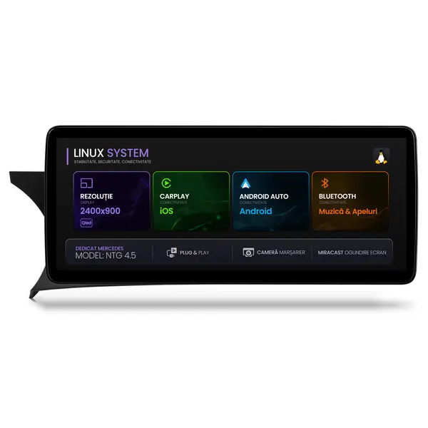 Navigatie Mercedes Benz G-Class W463 (2013-2015), Linux OS OEM, NTG 4.5, CarPlay Android Auto Wireless, MirrorLink, Camera AHD, 12.3 Inch -