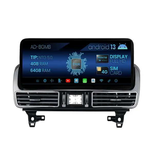 Navigatie Mercedes Benz GLE W166 GLS X166 (2016-2018), NTG 5.0, Android 13, MB-Octacore, 4GB RAM + 64GB ROM, 12.3 Inch -