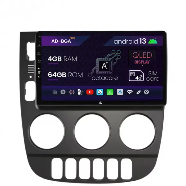 Navigatie Mercedes Benz ML W163 (1998-2005), Android 13, A-Octacore 4GB RAM + 64GB ROM, 9 Inch - AD-BGRKIT405V3