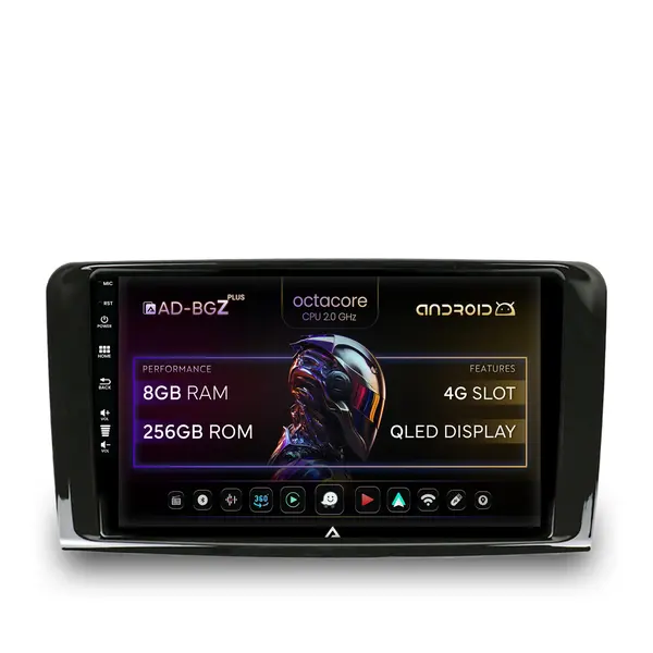 Navigatie Mercedes Benz ML W164 GL X164, Android, Z-Octacore 8GB RAM + 256GB ROM, 9 Inch - AD-BGZ9008+AD-BGRKIT405