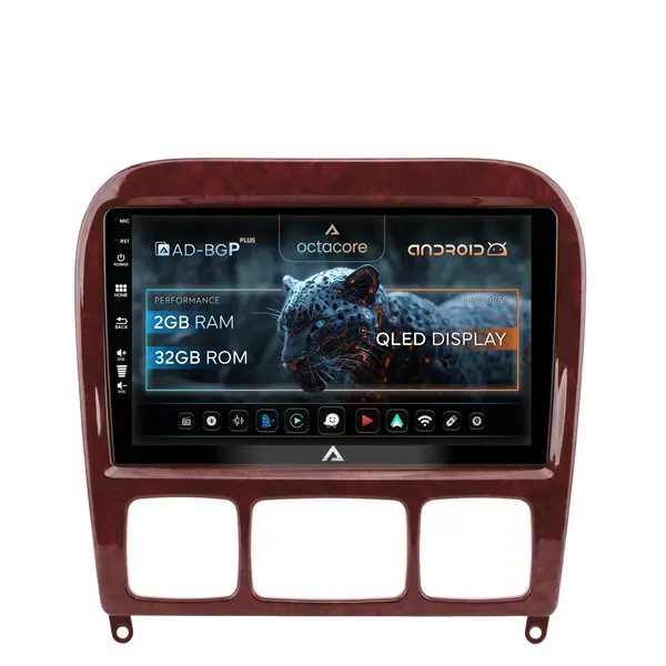 Navigatie Mercedes Benz S-Class (1998-2005), Android, P-Octacore 2GB RAM + 32GB ROM, 9 Inch - AD-BGP9002+AD-BGRKIT408