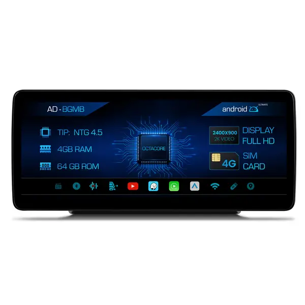 Navigatie Mercedes Benz SL R231 (2012-2015), NTG 4.5, Android, MB-Octacore, 4GB RAM + 64GB ROM, 12.3 Inch - AD-BGMB1200445+AD-BGRKITMB0112