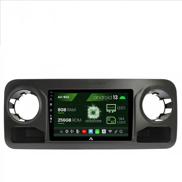 Navigatie Mercedes Benz Sprinter (2018+), Android 13, Z-Octacore 8GB RAM + 256GB ROM, 10.1 Inch - AD-BGZ10008+AD-BGRKIT407V2