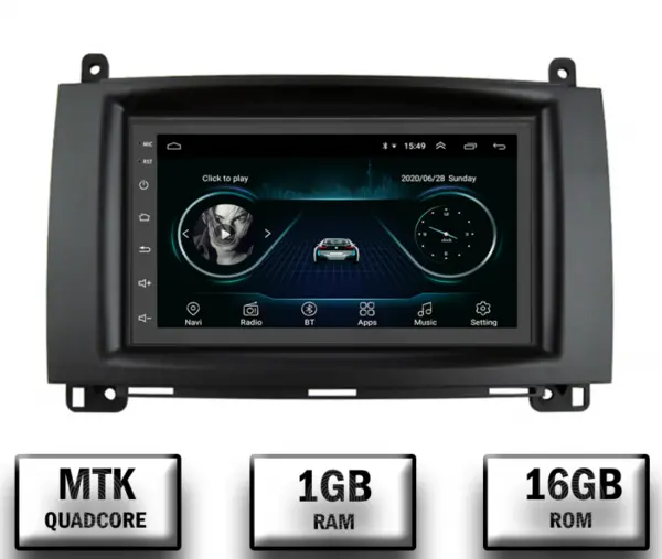Navigatie Mercedes Benz Sprinter, Viano, Vito, A B Class, Crafter, Android 10, P-Quadcore 1GB RAM + 16GB ROM, 7 Inch - AD-BGP1001+AD-BGRBE0032DIN