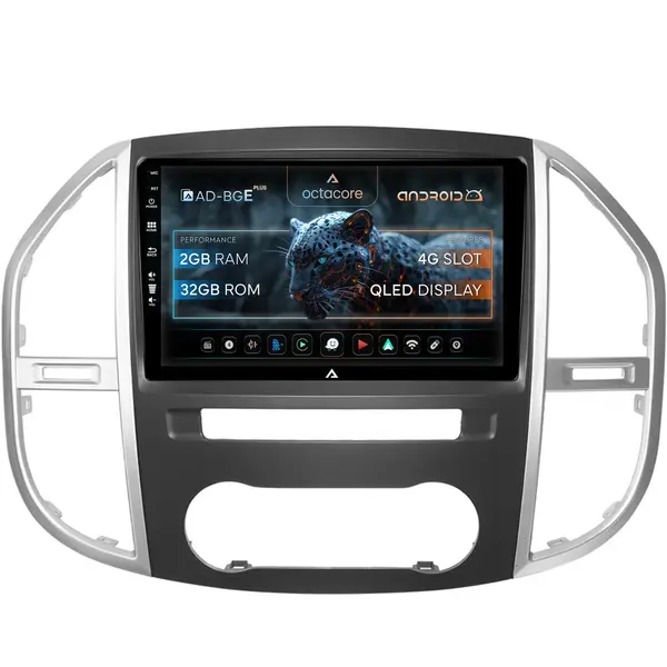 Navigatie Mercedes Benz Vito (2016+), Android, E-Octacore 2GB RAM + 32GB ROM, 10.1 Inch - AD-BGE10002+AD-BGRKIT407V3