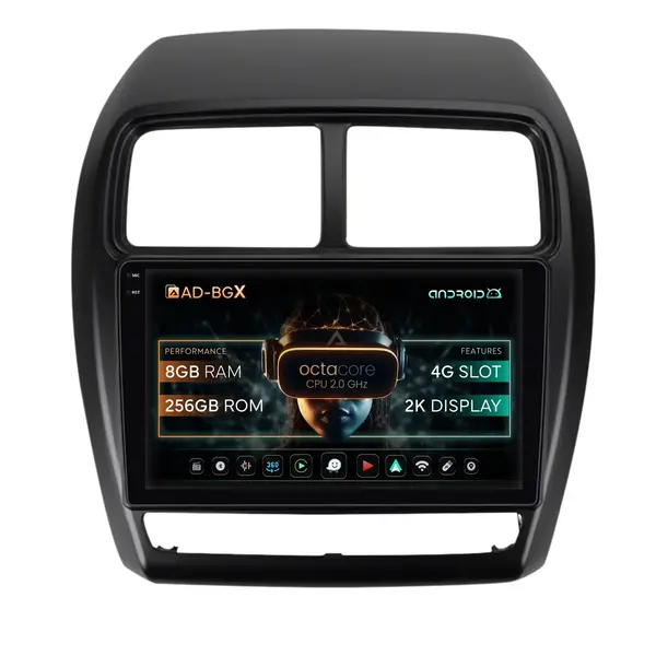 Navigatie Mitsubishi ASX (2016-2019), Android, X-Octacore 8GB RAM + 256GB ROM, 9.5 Inch - AD-BGX9008+AD-BGRKIT267V2