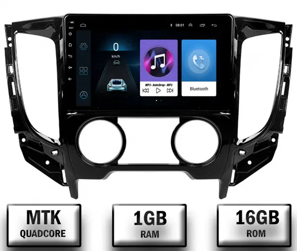 Navigatie Mitsubishi L200 (2014-2020), Android 10, P-Quadcore 1GB RAM + 16GB ROM, 9 Inch - AD-BGP9001+AD-BGRKIT273