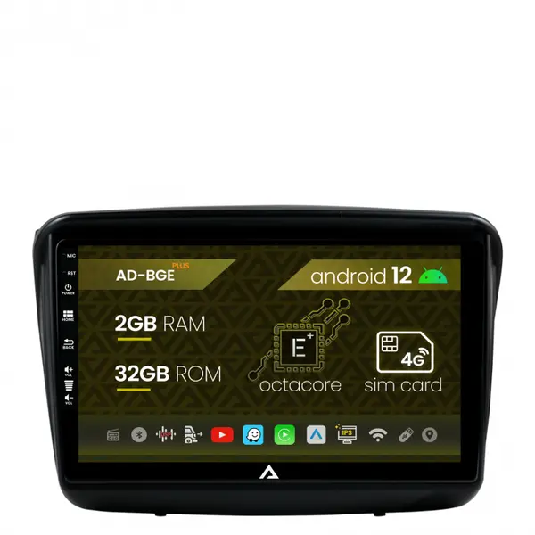 Navigatie Mitsubishi L200 Pajero Sport, Android 12, E-Octacore 2GB RAM + 32GB ROM, 9 Inch - AD-BGE9002+AD-BGRKIT278