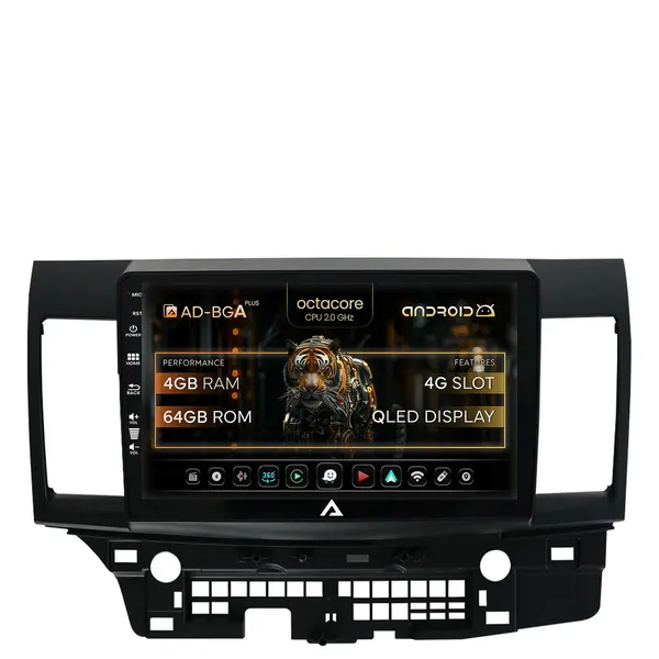 Navigatie Mitsubishi Lancer (2007-2016), Android, A-Octacore 4GB RAM + 64GB ROM, 10.1 Inch - AD-BGA10004+AD-BGRKIT269
