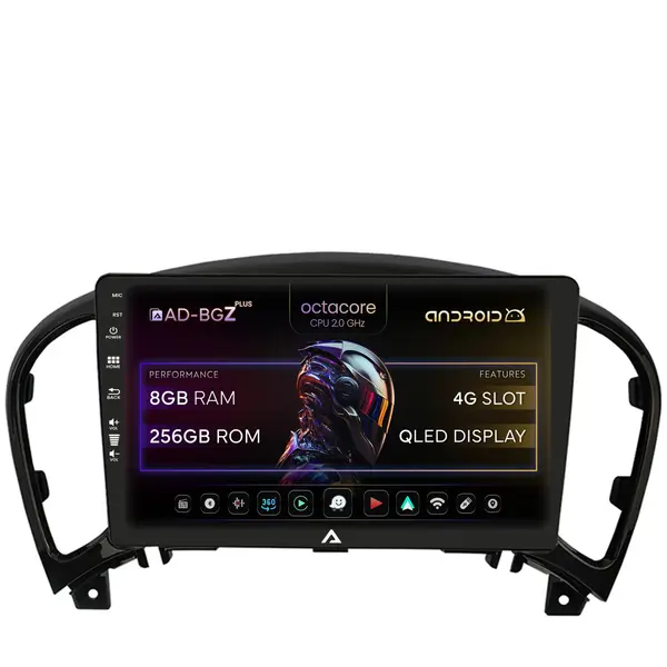 Navigatie Nissan Juke (2010-2019), Android, Z-Octacore 8GB RAM + 256GB ROM, 9 Inch - AD-BGZ9008+AD-BGRKIT168