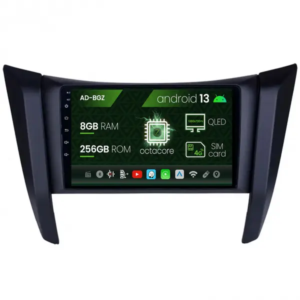 Navigatie Nissan Navara (2015+), Android 13, Z-Octacore 8GB RAM + 256GB ROM, 9 Inch - AD-BGZ9008+AD-BGRKIT163v2