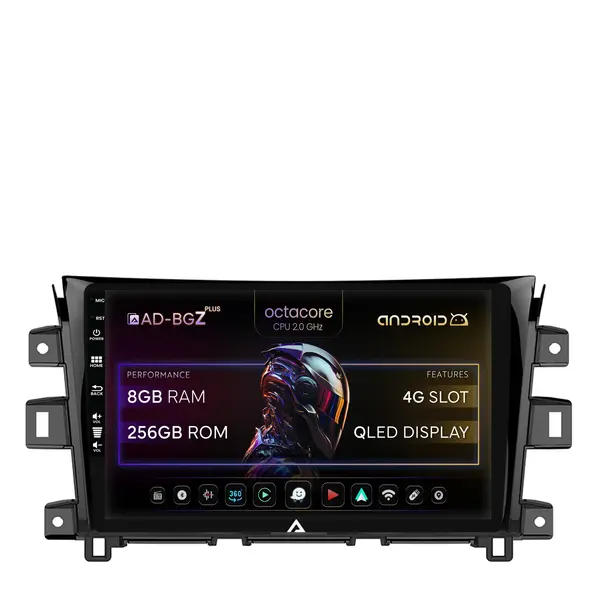 Navigatie Nissan Navara (2015+), Android, Z-Octacore 8GB RAM + 256GB ROM, 10.1 Inch - AD-BGZ10008+AD-BGRKIT163