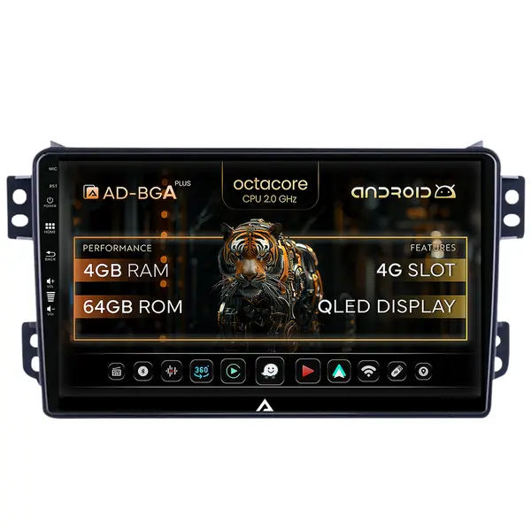 Navigatie Opel Agila Suzuki Splash (2007-2014), Android, A-Octacore 4GB RAM + 64GB ROM, 9 Inch - AD-BGA9004+AD-BGRKIT388V2