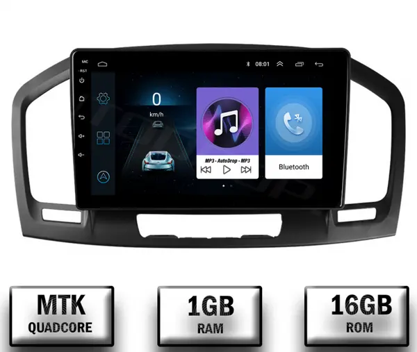 Navigatie Opel Insignia (2008-2013), Android 10, P-Quadcore 1GB RAM + 16GB ROM, 9 Inch - AD-BGP9001+AD-BGRKIT254
