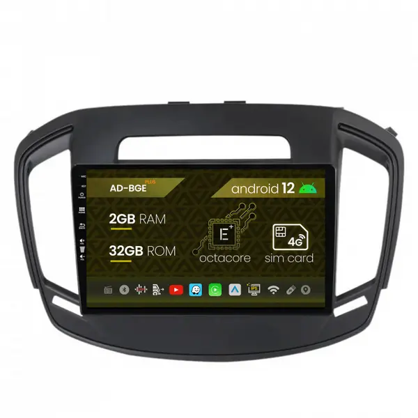 Navigatie Opel Insignia (2014-2016), Android 12, E-Octacore 2GB RAM + 32GB ROM, 9 Inch - AD-BGE9002+AD-BGRKIT249