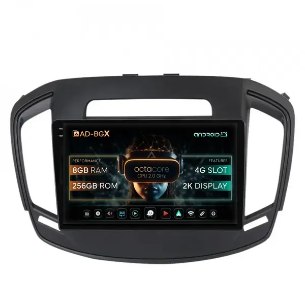 Navigatie Opel Insignia (2014-2016), Android, X-Octacore 8GB RAM + 256GB ROM, 9.5 Inch - AD-BGX9008+AD-BGRKIT249