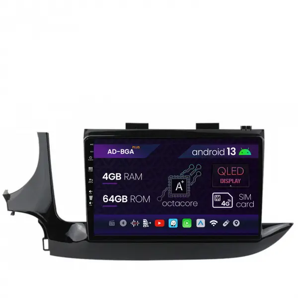 Navigatie Opel Mokka (2016-Prezent), Android 13, A-Octacore 4GB RAM + 64GB ROM, 9 Inch - AD-BGA9004+AD-BGRKIT250