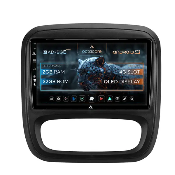 Navigatie Opel Vivaro Renault Trafic Fiat Talento (2014-2017), Android, E-Octacore 2GB RAM + 32GB ROM, 9 Inch - AD-BGE9002+AD-BGRKIT389