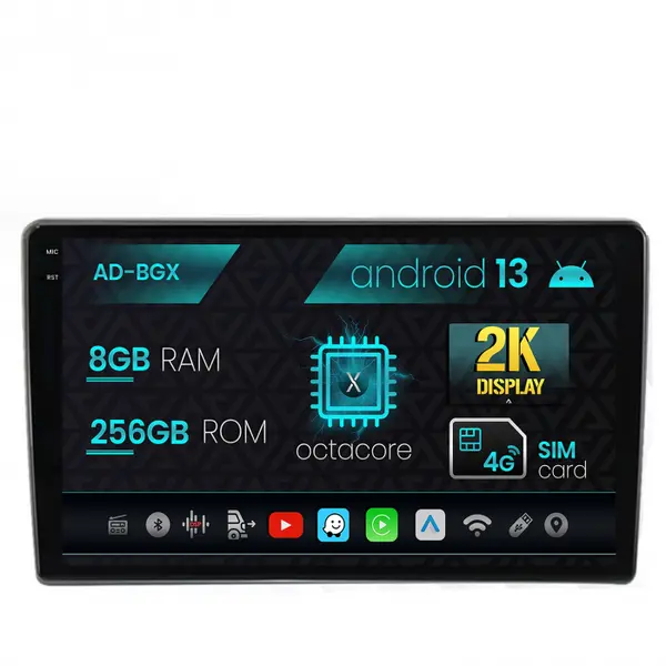 Navigatie Opel Vivaro Renault Trafic Nissan Primastar (2006-2010), Android 13, X-Octacore 8GB RAM + 256GB ROM, 10.36 Inch - AD-BGX10008+AD-BGRKIT384