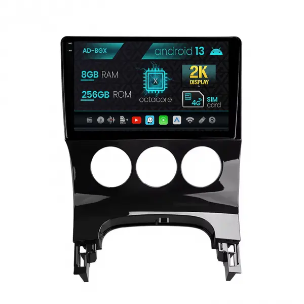 Navigatie Peugeot 3008 5008, Android 13, X-Octacore 8GB RAM + 256GB ROM, 9.5 Inch - AD-BGX9008+AD-BGRKIT260