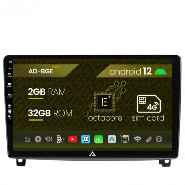 Navigatie Peugeot 407 (2004-2011), Android 12, E-Octacore 2GB RAM + 32GB ROM, 9 Inch - AD-BGE9002+AD-BGRKIT266V3