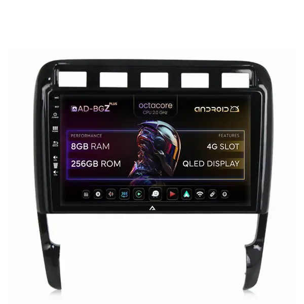 Navigatie Porsche Cayenne (2002-2010), Android, Z-Octacore 8GB RAM + 256GB ROM, 9 Inch - AD-BGZ9008+AD-BGRKIT057