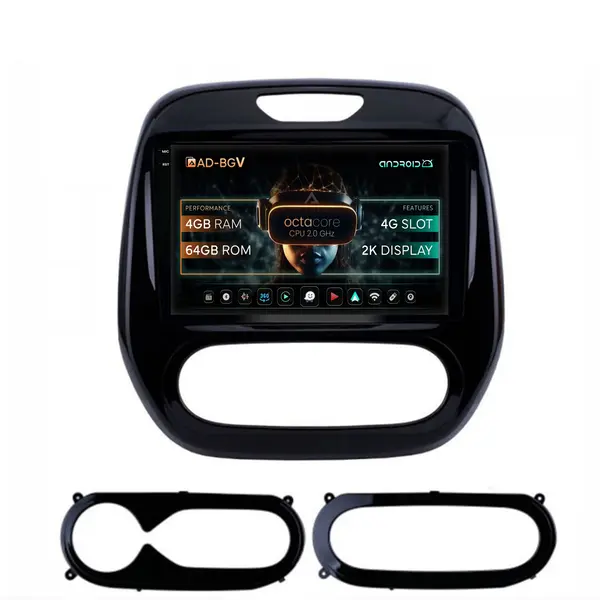 Navigatie Renault Captur (2013-2019), Android, V-Octacore 4GB RAM + 64GB ROM, 9.5 Inch - AD-BGV9004+AD-BGRKIT378