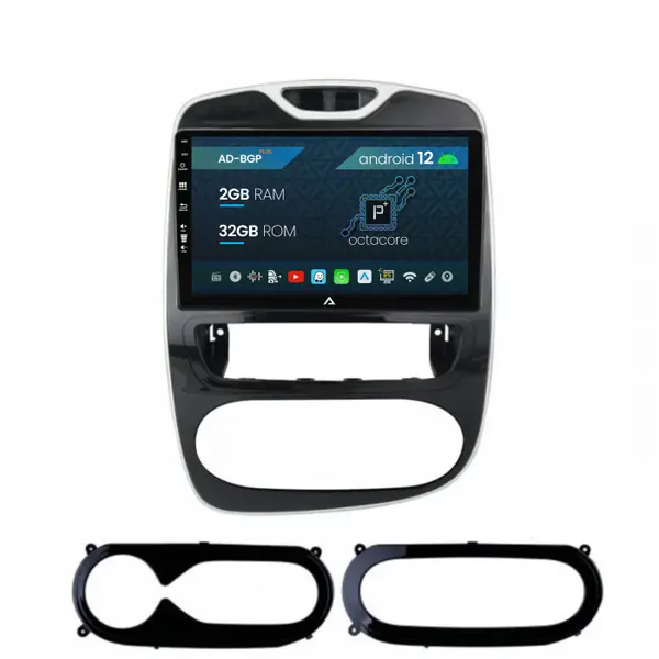 Navigatie Renault Clio IV (2016-2019), Android 12, P-Octacore 2GB RAM + 32GB ROM, 9 Inch - AD-BGP9002+AD-BGRKIT369-1619