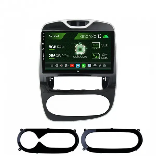 Navigatie Renault Clio IV (2016-2019), Android 13, Z-Octacore 8GB RAM + 256GB ROM, 9 Inch - AD-BGZ9008+AD-BGRKIT369-1619