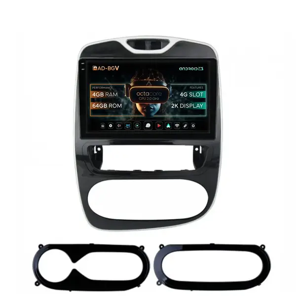 Navigatie Renault Clio IV (2016-2019), Android, V-Octacore 4GB RAM + 64GB ROM, 9 Inch - AD-BGV9004+AD-BGRKIT369-1619